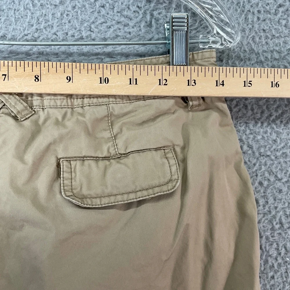 J.Crew Cargo Pants Women 2P Tan Excellent Low Fit Cropped Drawstring Cotton